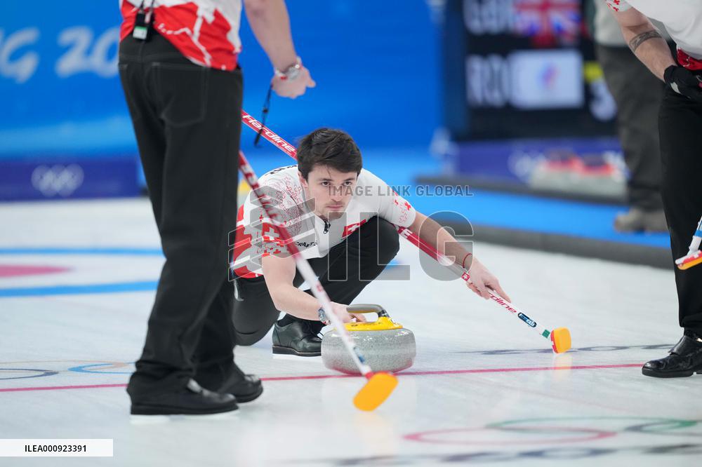 (BEIJING2022)CHINA-BEIJING-OLYMPIC WINTER GAMES-CURLING-MEN'S ROUND ROBIN SESSION-CHN VS SUI (CN)