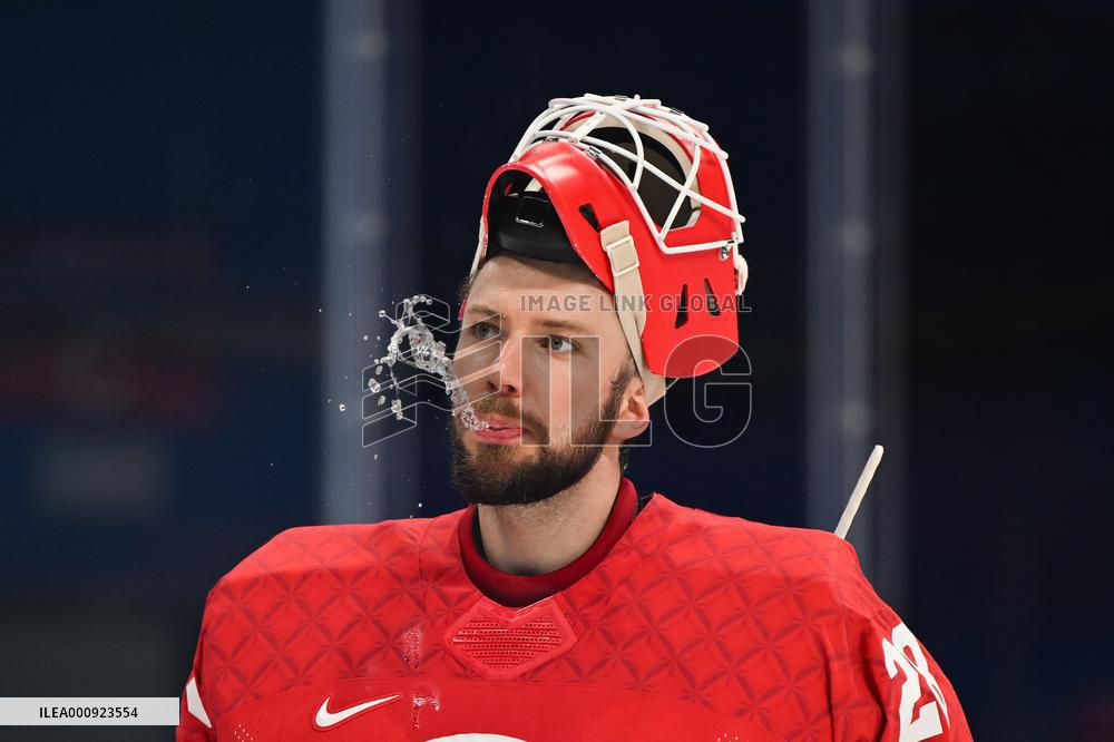 (BEIJING2022)CHINA-BEIJING-OLYMPIC WINTER GAMES-ICE HOCKEY-MEN'S QUATERFINAL-ROC VS DEN (CN)