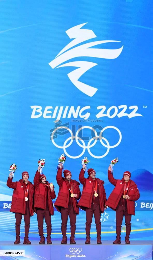 (BEIJING2022)CHINA-BEIJING-OLYMPIC WINTER GAMES-AWARDING CEREMONY-SHORT TRACK SPEED SKATING (CN)