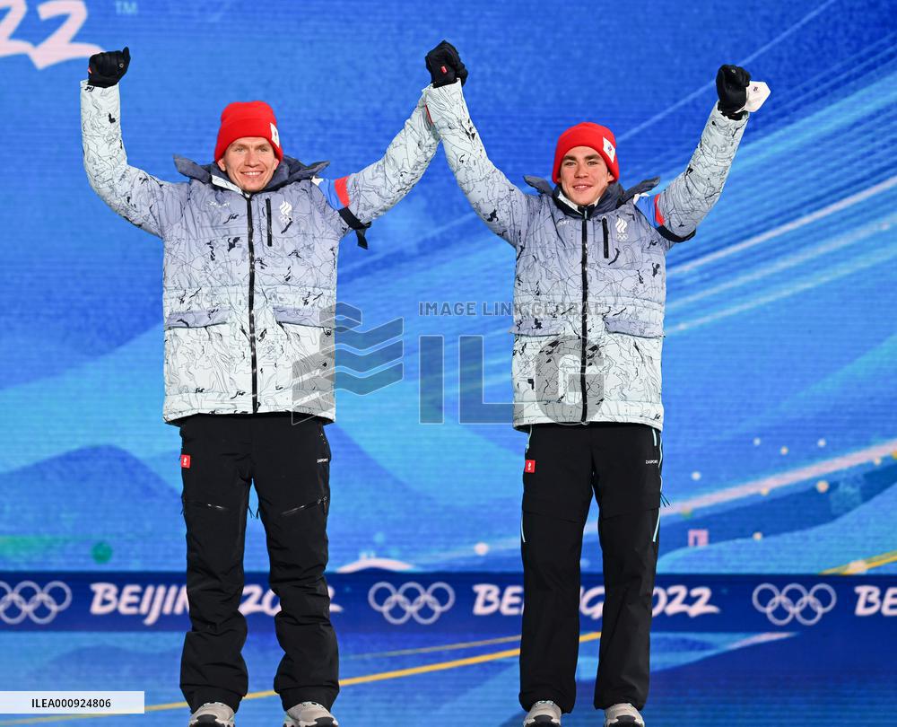 (BEIJING2022)CHINA-ZHANGJIAKOU-OLYMPIC WINTER GAMES-AWARDING CEREMONY-CROSS-COUNTRY SKIING (CN)