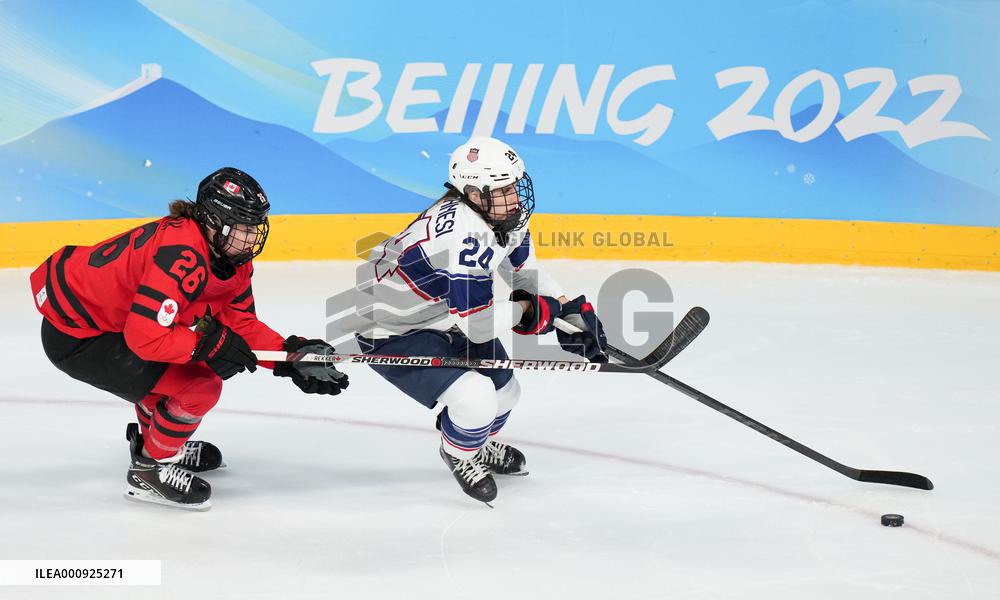 (BEIJING2022)CHINA-BEIJING-OLYMPIC WINTER GAMES-ICE HOCKEY-WOMEN'S GOLD MEDAL GAME-CAN VS USA (CN)