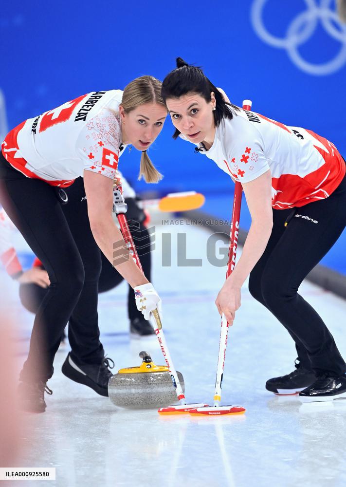 (BEIJING2022)CHINA-BEIJING-OLYMPIC WINTER GAMES-CURLING-WOMEN'S ROUND ROBIN SESSION-JPN VS SUI (CN)