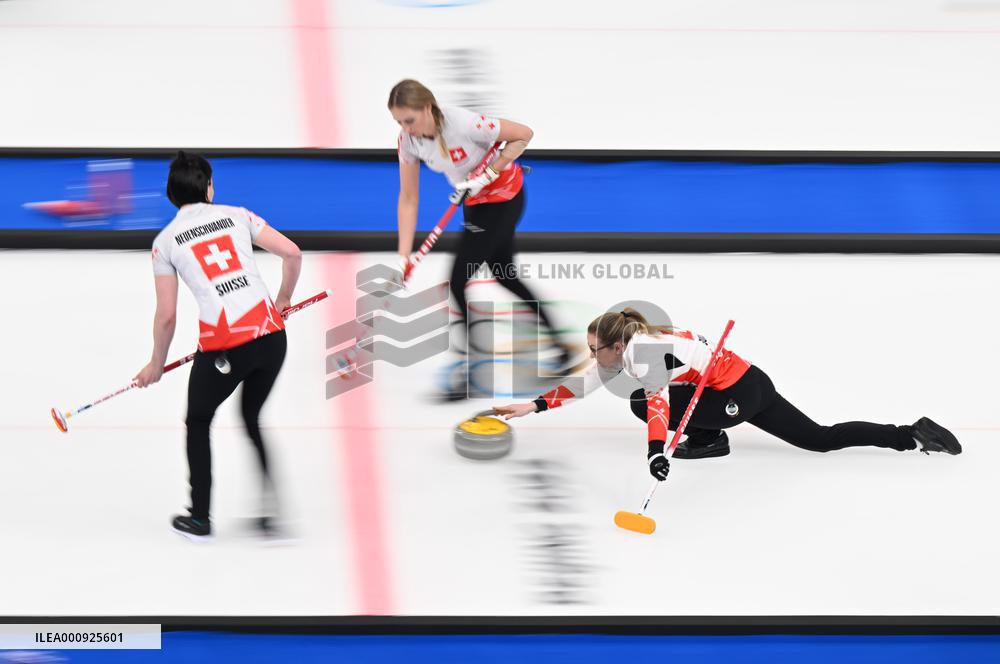 (BEIJING2022)CHINA-BEIJING-OLYMPIC WINTER GAMES-CURLING-WOMEN'S ROUND ROBIN SESSION-JPN VS SUI (CN)