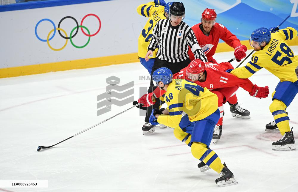 (BEIJING2022)CHINA-BEIJING-OLYMPIC WINTER GAMES-ICE HOCKEY-MAN'S PLAY-OFF SEMIFINAL-ROC VS SWE (CN)