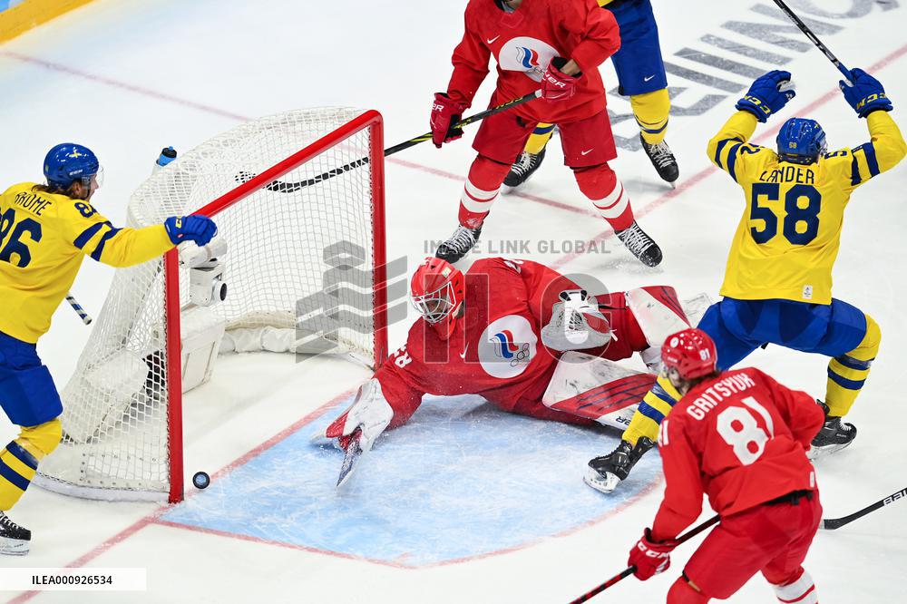 (BEIJING2022)CHINA-BEIJING-OLYMPIC WINTER GAMES-ICE HOCKEY-MAN'S PLAY-OFF SEMIFINAL-ROC VS SWE (CN)