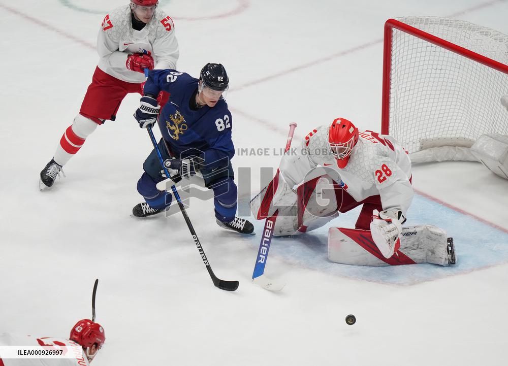 (BEIJING2022)CHINA-BEIJING-OLYMPIC WINTER GAMES-ICE HOCKEY-MEN'S GOLD MEDAL GAME-FIN VS ROC (CN)