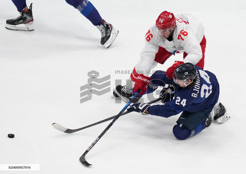 (BEIJING2022)CHINA-BEIJING-OLYMPIC WINTER GAMES-ICE HOCKEY-MEN'S GOLD MEDAL GAME-FIN VS ROC (CN)