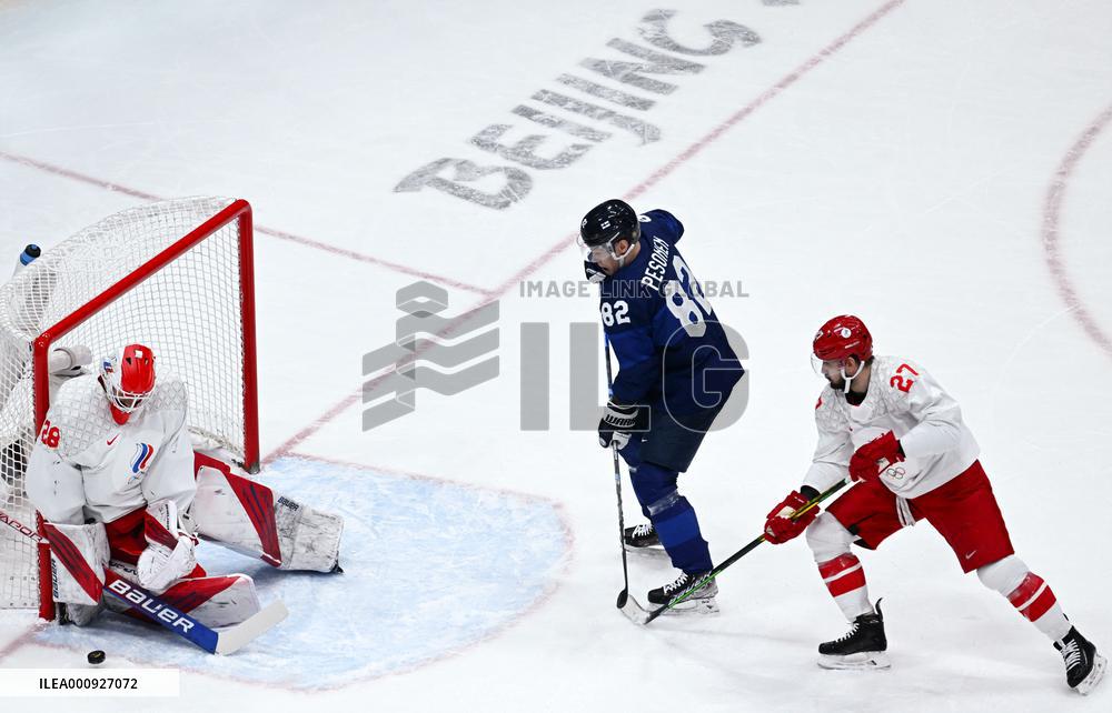 (BEIJING2022)CHINA-BEIJING-OLYMPIC WINTER GAMES-ICE HOCKEY-MEN'S GOLD MEDAL GAME-FIN VS ROC (CN)