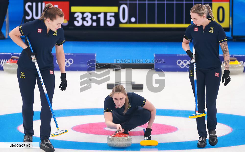 (BEIJING2022)CHINA-BEIJING-OLYMPIC WINTER GAMES-CURLING-WOMEN'S BRONZE MEDAL GAME-SWE VS SUI (CN)