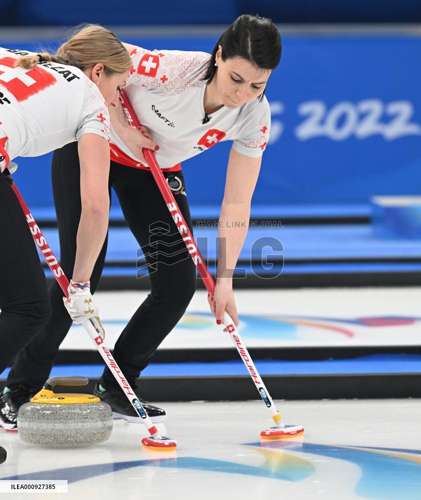 (BEIJING2022)CHINA-BEIJING-OLYMPIC WINTER GAMES-CURLING-WOMEN'S BRONZE MEDAL GAME-SWE VS SUI (CN)