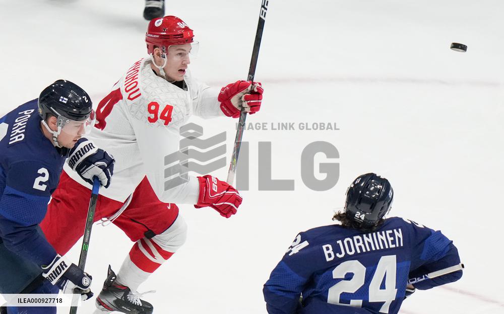 (BEIJING2022)CHINA-BEIJING-OLYMPIC WINTER GAMES-ICE HOCKEY-MEN'S GOLD MEDAL GAME-FIN VS ROC (CN)