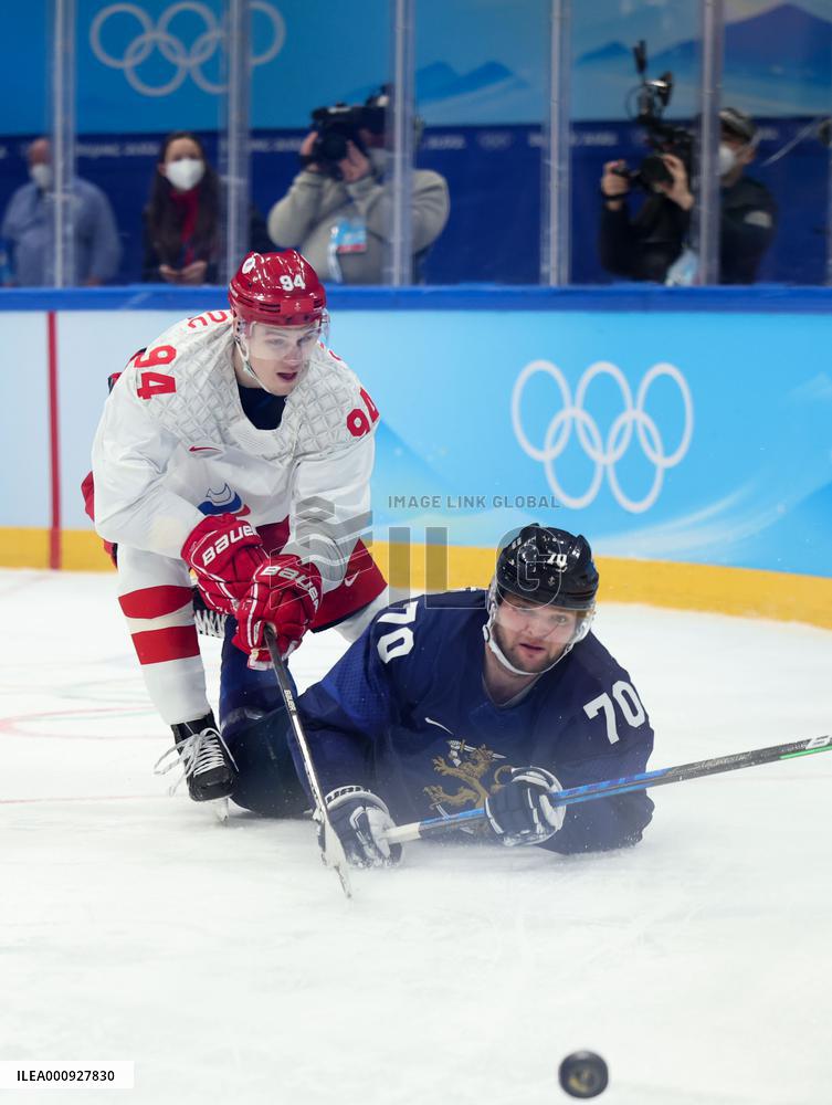 (BEIJING2022)CHINA-BEIJING-OLYMPIC WINTER GAMES-ICE HOCKEY-MEN'S GOLD MEDAL GAME-FIN VS ROC (CN)