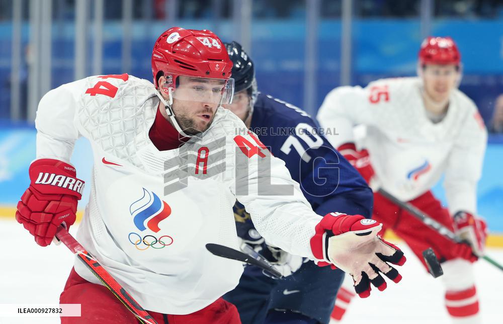 (BEIJING2022)CHINA-BEIJING-OLYMPIC WINTER GAMES-ICE HOCKEY-MEN'S GOLD MEDAL GAME-FIN VS ROC (CN)