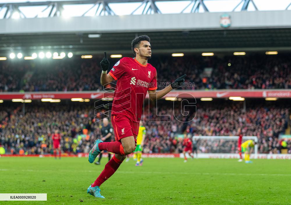 (SP)BRITAIN-LIVERPOOL-FOOTBALL-ENGLISH PREMIER LEAGUE-LIVERPOOL VS NORWICH CITY