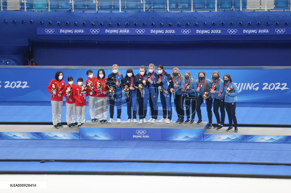 (BEIJING2022)CHINA-BEIJING-OLYMPIC WINTER GAMES-CURLING-WOMEN'S GOLD MEDAL GAME-JPN VS GBR(CN)