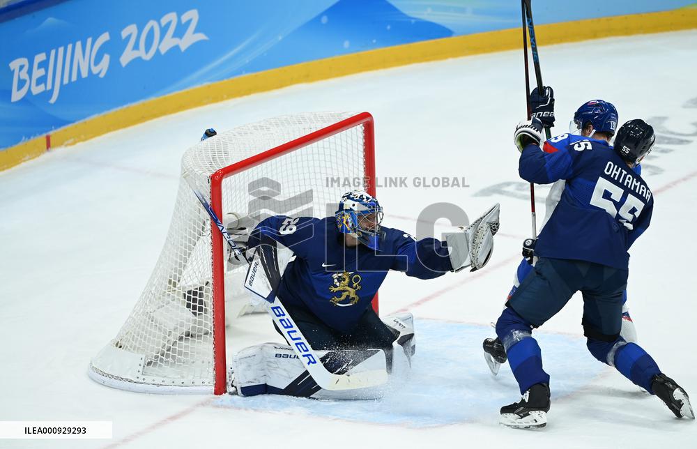 (BEIJING2022)CHINA-BEIJING-OLYMPIC WINTER GAMES-ICE HOCKEY-MAN'S PLAY-OFF SEMIFINAL-FIN VS SVK (CN)