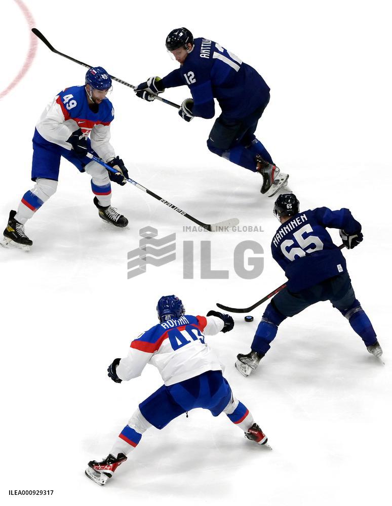 (BEIJING2022)CHINA-BEIJING-OLYMPIC WINTER GAMES-ICE HOCKEY-MAN'S PLAY-OFF SEMIFINAL-FIN VS SVK (CN)