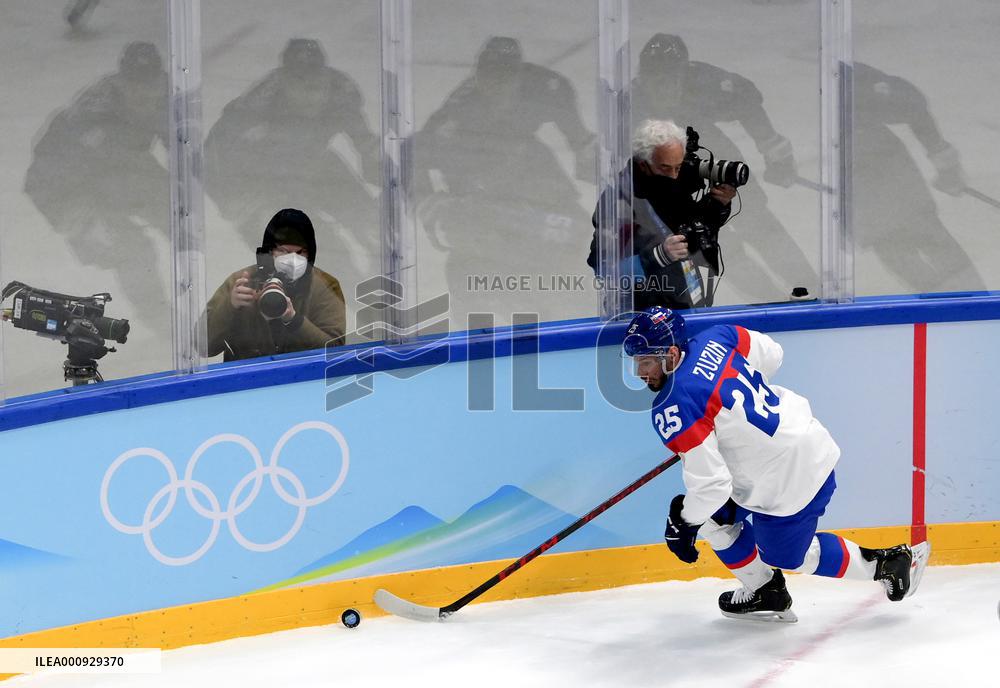 (BEIJING2022)CHINA-BEIJING-OLYMPIC WINTER GAMES-ICE HOCKEY-MAN'S PLAY-OFF SEMIFINAL-FIN VS SVK (CN)