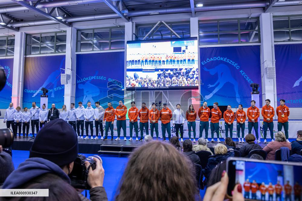 (SP)HUNGARY-BUDAPEST-OLYMPIC DELEGATION-WELCOMING CEREMONY