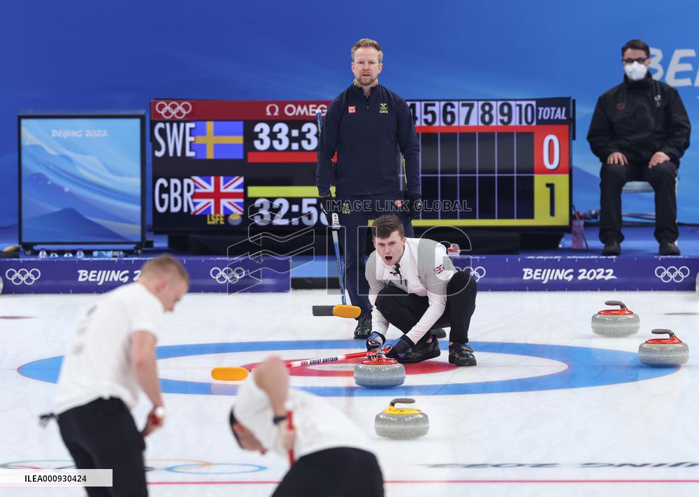 (BEIJING2022)CHINA-BEIJING-OLYMPIC WINTER GAMES-CURLING-MEN'S GOLD MEDAL GAME-GBR VS SWE (CN)