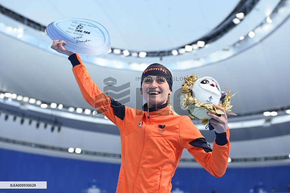 (BEIJING2022)CHINA-BEIJING-OLYMPIC WINTER GAMES-SPEED SKATING-WOMEN'S MASS START (CN)