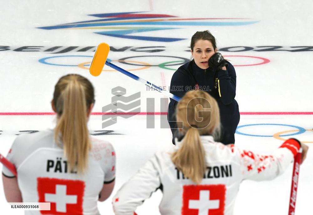 (BEIJING2022)CHINA-BEIJING-OLYMPIC WINTER GAMES-CURLING-WOMEN'S BRONZE MEDAL GAME-SWE VS SUI (CN)