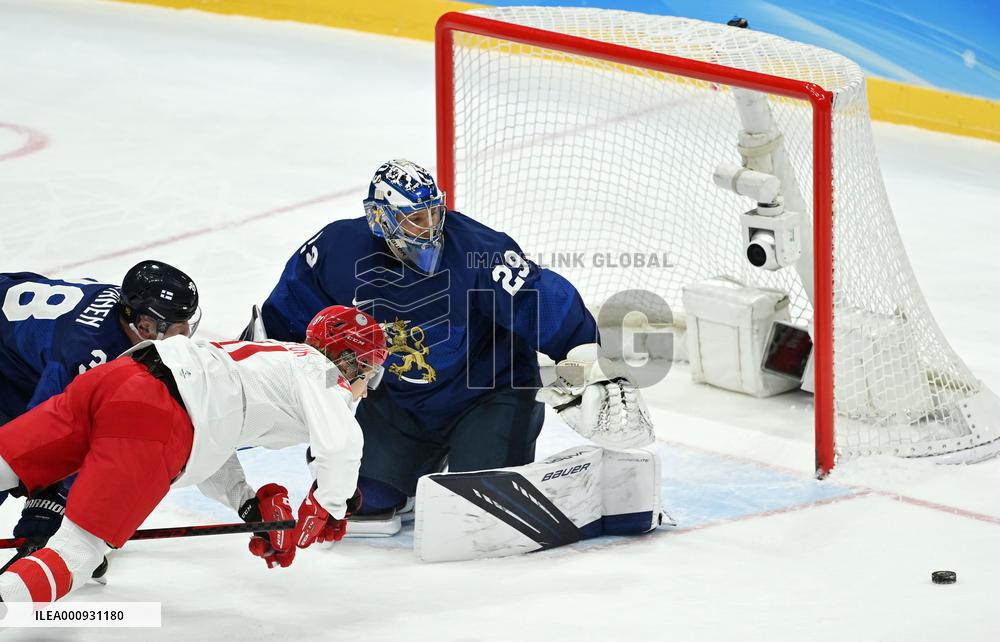 (BEIJING2022)CHINA-BEIJING-OLYMPIC WINTER GAMES-ICE HOCKEY-MEN'S GOLD MEDAL GAME-FIN VS ROC (CN)