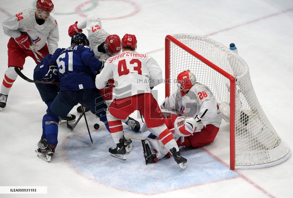 (BEIJING2022)CHINA-BEIJING-OLYMPIC WINTER GAMES-ICE HOCKEY-MEN'S GOLD MEDAL GAME-FIN VS ROC (CN)