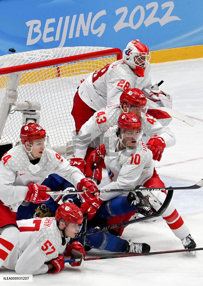 (BEIJING2022)CHINA-BEIJING-OLYMPIC WINTER GAMES-ICE HOCKEY-MEN'S GOLD MEDAL GAME-FIN VS ROC (CN)