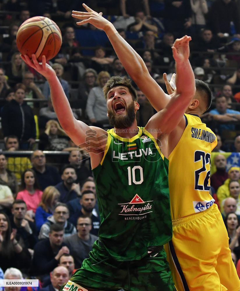(SP)BOSNIA AND HERZEGOVINA-TUZLA-BASKETBALL-FIBA-BiH VS LITHUANIA