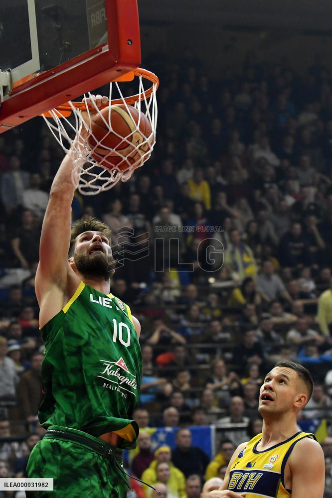 (SP)BOSNIA AND HERZEGOVINA-TUZLA-BASKETBALL-FIBA-BiH VS LITHUANIA