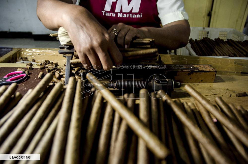 INDONESIA-YOGYAKARTA-CIGARS-PRODUCTION