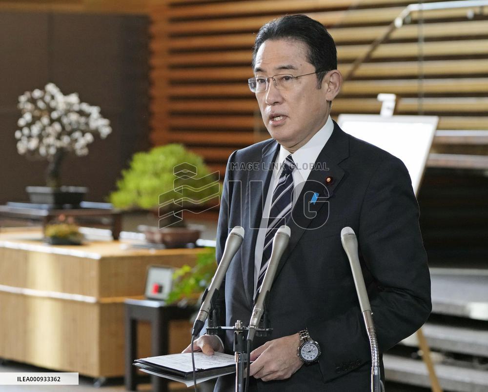 Japan PM Kishida after call with G-7 leaders