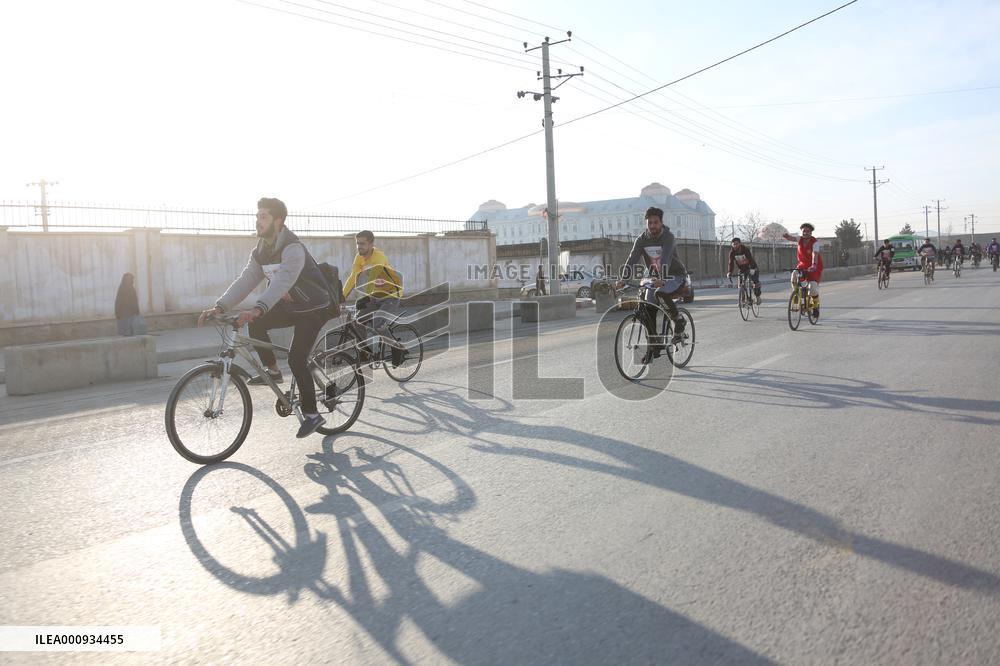 AFGHANISTAN-KABUL-BICYCLE RIDING