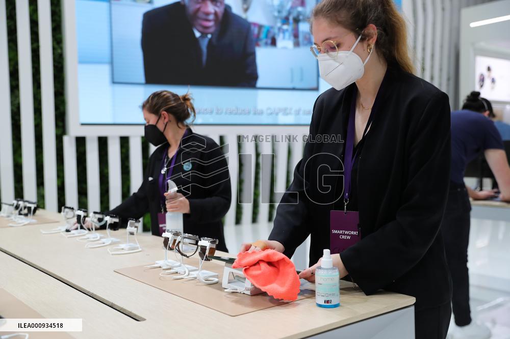 SPAIN-BARCELONA-MOBILE WORLD CONGRESS-COVID-19-PREVENTION