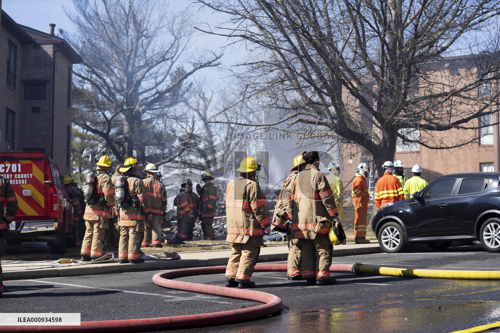 U.S.-MARYLAND-SILVER SPRING-APARTMENT BUILDING-EXPLOSION