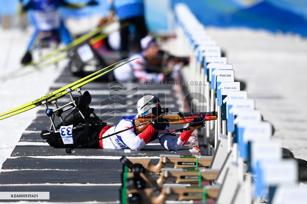 (SP)CHINA-ZHANGJIAKOU-WINTER PARALYMPICS-BIATHLON-MEN'S SPRINT SITTING (CN)