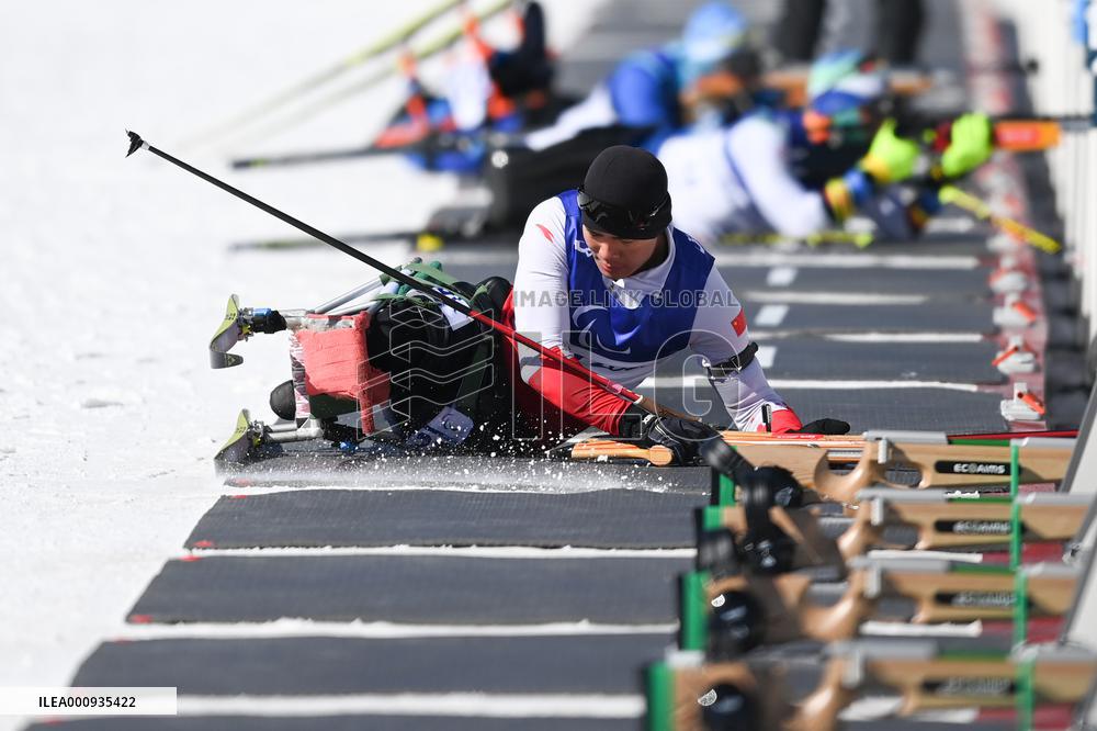 (SP)CHINA-ZHANGJIAKOU-WINTER PARALYMPICS-BIATHLON-MEN'S SPRINT SITTING (CN)