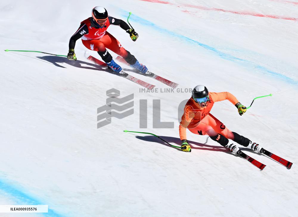 (SP)CHINA-BEIJING-WINTER PARALYMPICS-ALPINE SKIING-MEN'S DOWNHILL-VISION IMPAIRED (CN)