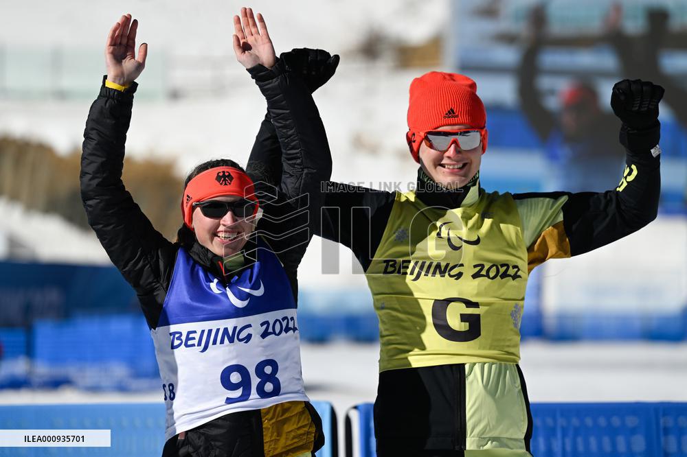 (SP)CHINA-ZHANGJIAKOU-WINTER PARALYMPICS-BIATHLON-WOMEN'S SPRINT-VISION IMPAIRED(CN)