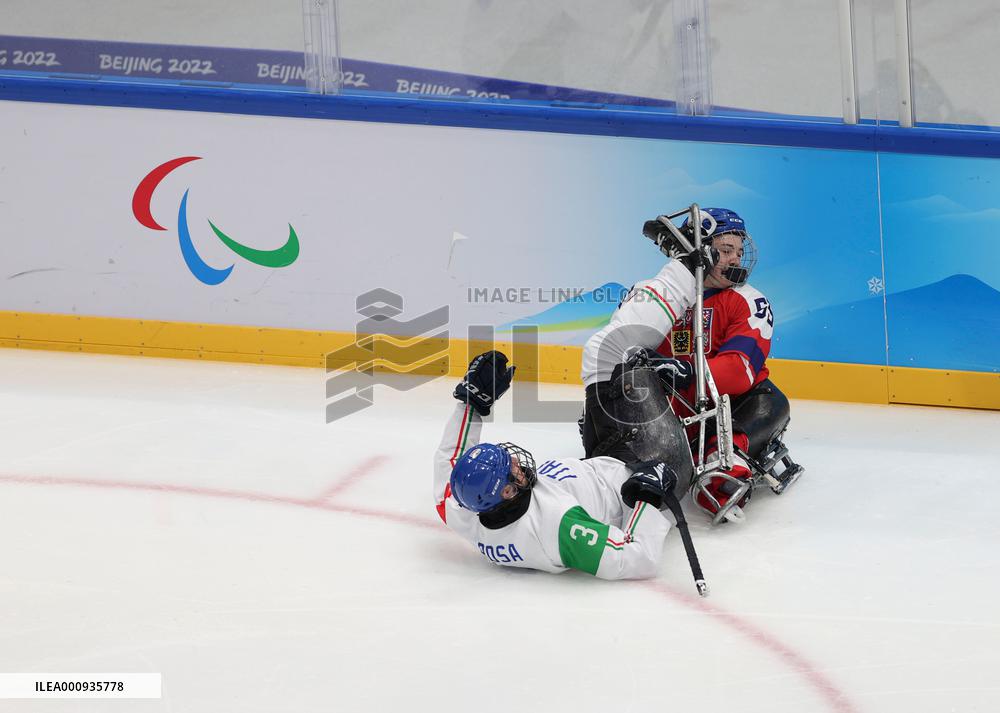 (SP)CHINA-BEIJING-WINTER PARALYMPICS-PARA ICE HOCKEY-GROUP B-CZE VS ITA