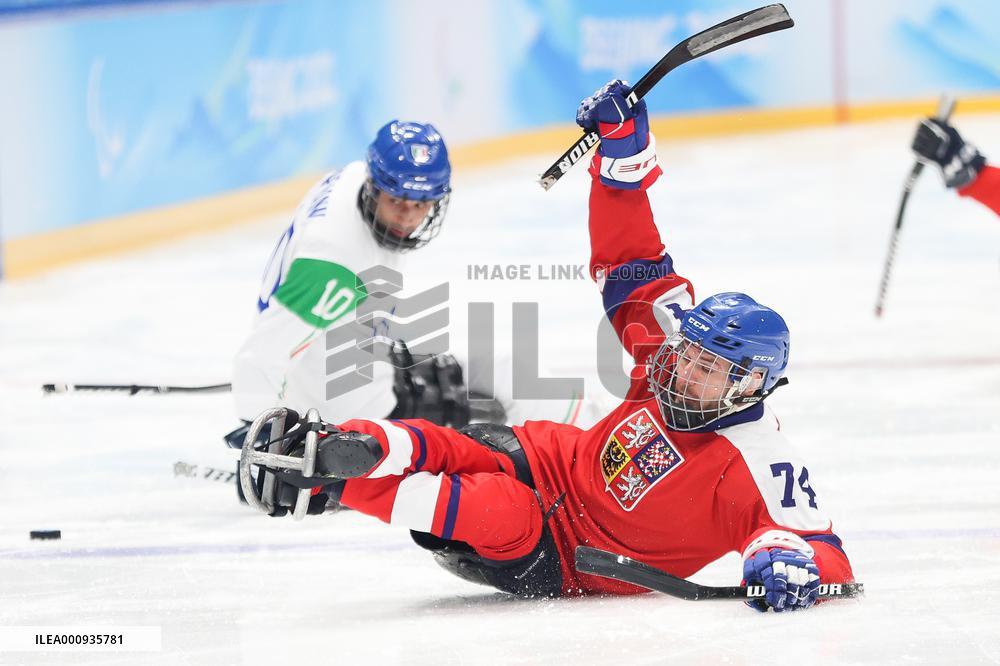(SP)CHINA-BEIJING-WINTER PARALYMPICS-PARA ICE HOCKEY-GROUP B-CZE VS ITA