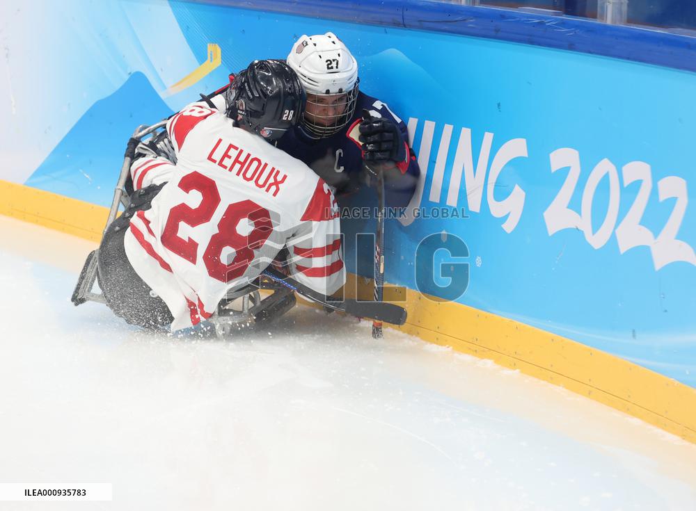 (SP)CHINA-BEIJING-WINTER PARALYMPICS-PARA ICE HOCKEY-USA VS CAN(CN)