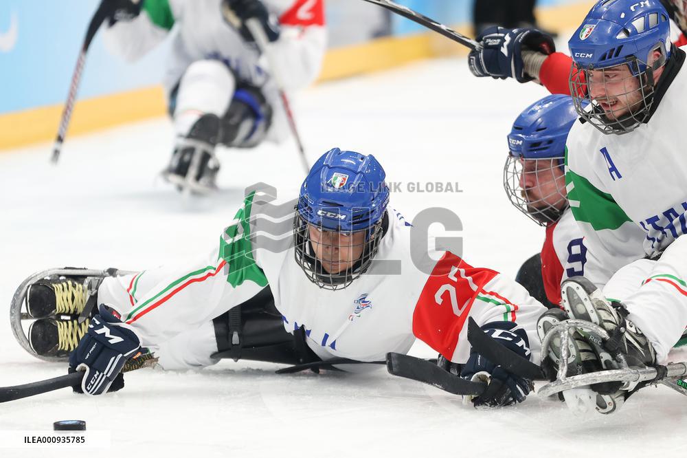 (SP)CHINA-BEIJING-WINTER PARALYMPICS-PARA ICE HOCKEY-GROUP B-CZE VS ITA