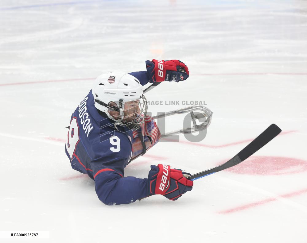 (SP)CHINA-BEIJING-WINTER PARALYMPICS-PARA ICE HOCKEY-USA VS CAN(CN)
