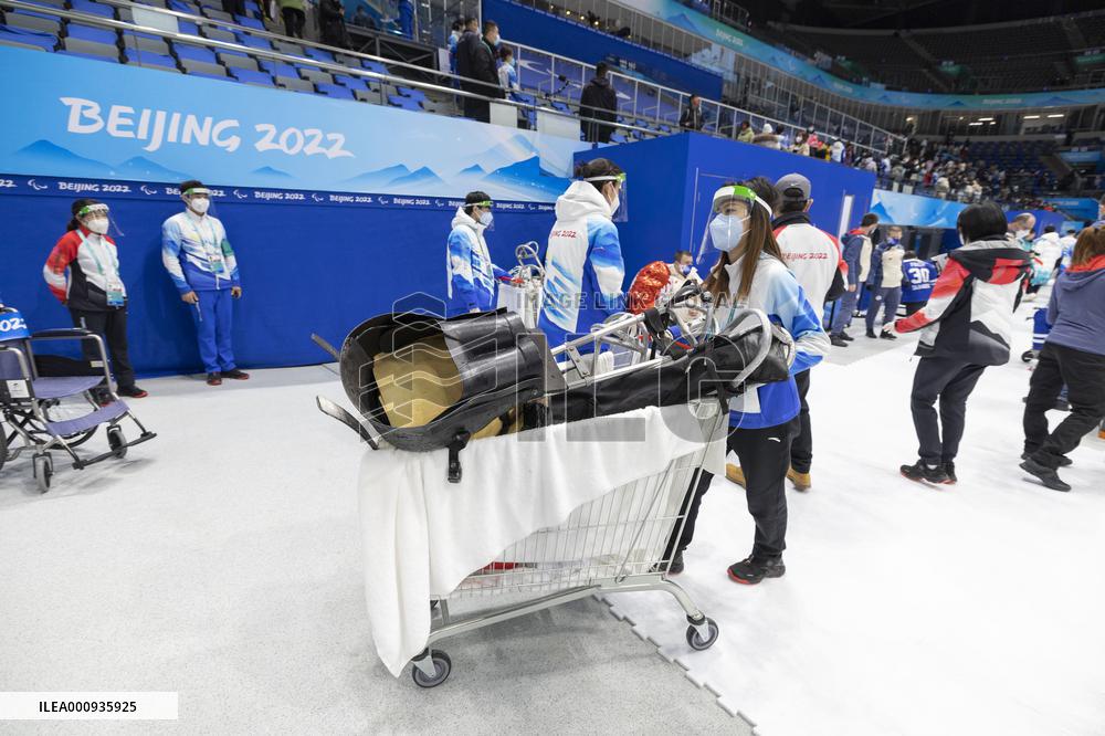 (SP)CHINA-BEIJING-WINTER PARALYMPICS-PARA ICE HOCKEY-GROUP B-CHN VS SVK
