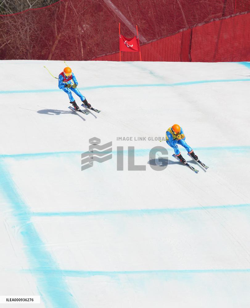 (SP)CHINA-BEIJING-BEIJING 2022 WINTER PARALYMPICS-PARA ALPINE SKIING-MEN'S SUPER-G-VISION IMPAIRED(CN)