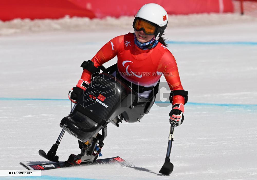 (SP)CHINA-BEIJING-BEIJING 2022 WINTER PARALYMPICS-ALPINE SKIING-WOMEN'S SUPER-G SITTING(CN)