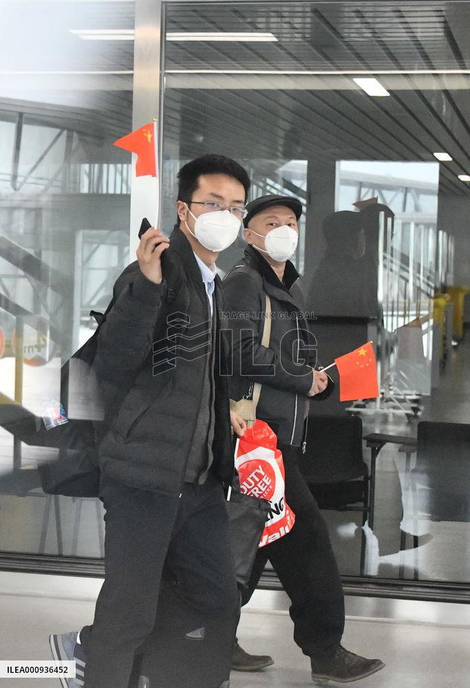 CHINA-SHANDONG-CHINESE CITIZENS FROM UKRAINE-RETURN (CN)