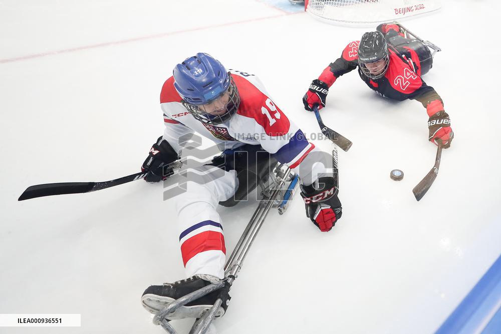 (SP)CHINA-BEIJING-WINTER PARALYMPICS-PARA ICE HOCKEY-GROUP B-CHN VS CZE(CN)